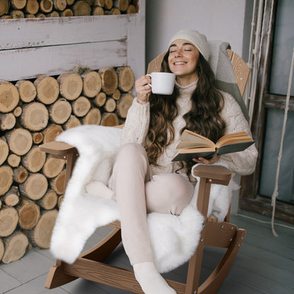 WINSOON Chaise à bascule d'extérieur pour tout type de météo, lot de 2