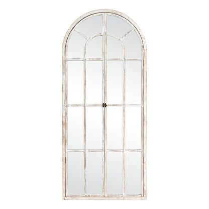 Miroir en forme de fenêtre, miroir en bois incurvé, 71'' L*31'' l