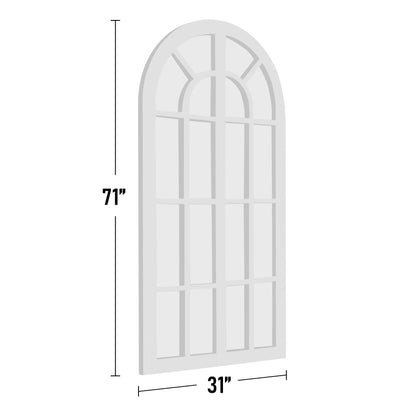 Miroir en forme de fenêtre, miroir en bois incurvé, 71'' L*31'' l