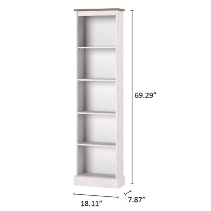 Étagère à livres en bois, haute et étroite, collection Corona | Furniture Dash