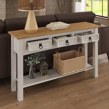 Console d'entrée en bois avec 3 tiroirs Corona | Furniture Dash - N/A