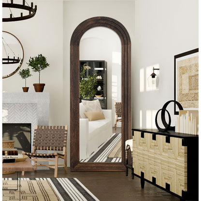 Miroir mural à cadre en bois, style échelle - 64*21