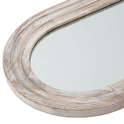 Miroir mural à cadre en bois, style échelle - 64*21
