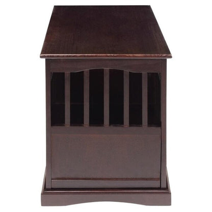 Table d'appoint en bois pour panier pour animaux de compagnie avec porte verrouillable