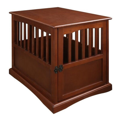 Table d'appoint en bois pour panier pour animaux de compagnie avec porte verrouillable