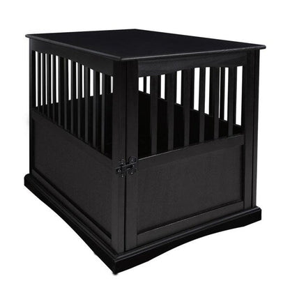 Table d'appoint en bois pour panier pour animaux de compagnie avec porte verrouillable