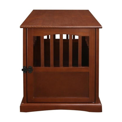 Table d'appoint en bois pour panier pour animaux de compagnie avec porte verrouillable