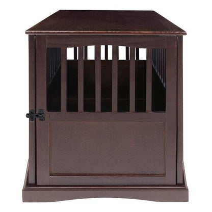 Table d'appoint en bois pour panier pour animaux de compagnie avec porte verrouillable