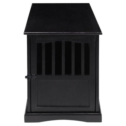 Table d'appoint en bois pour panier pour animaux de compagnie avec porte verrouillable