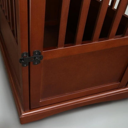 Table d'appoint en bois pour panier pour animaux de compagnie avec porte verrouillable