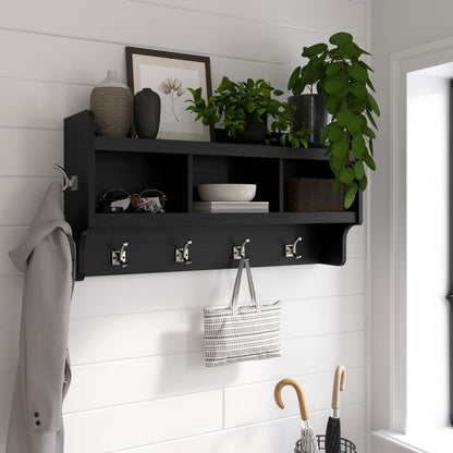 Porte-manteau mural Woodland 40W avec étagère de Bush Furniture
