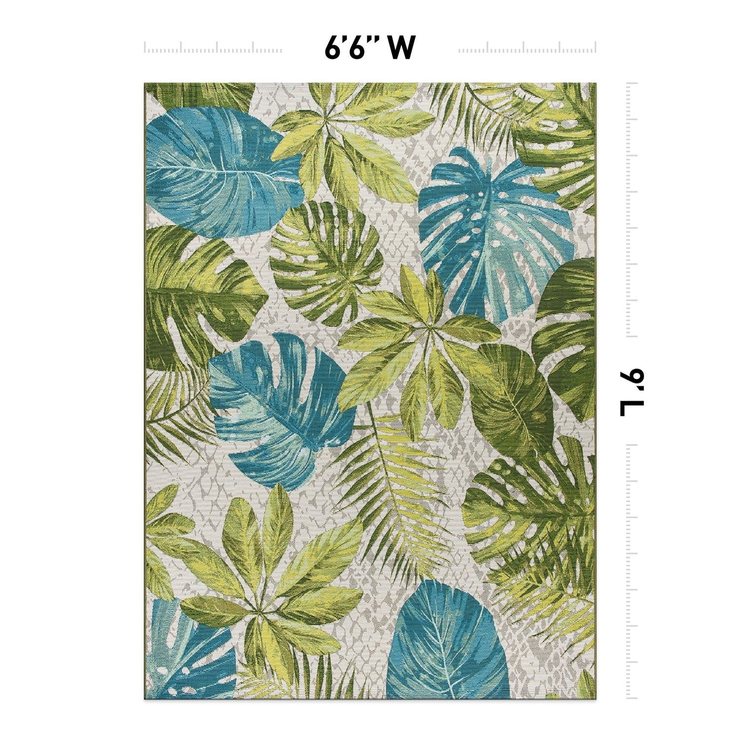 Tapis de sol contemporain à motifs floraux tropicaux pour intérieur/extérieur de World Rug Gallery