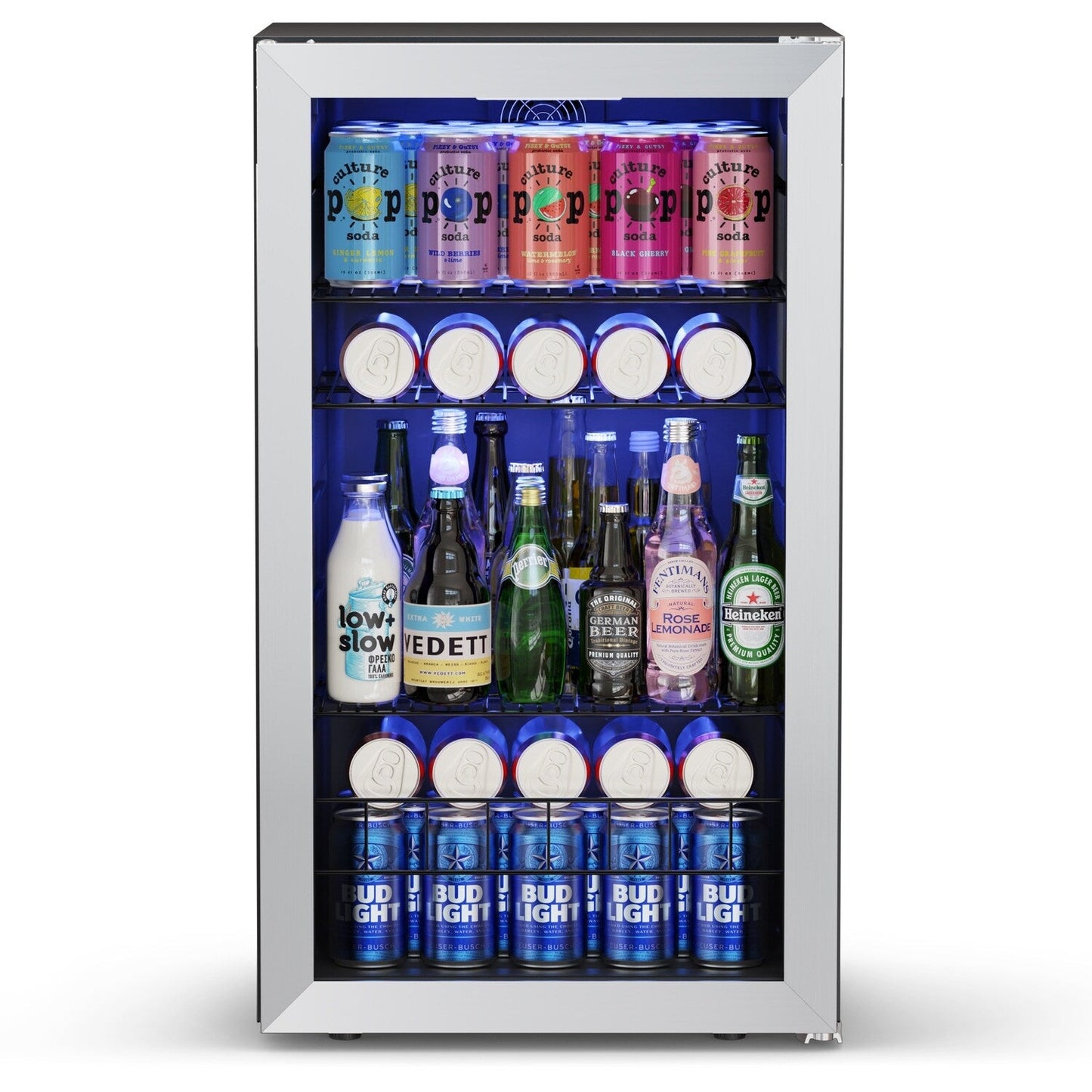 Yeego Réfrigérateur-glacière à boissons indépendant à 1 zone, 19 pouces, 140 canettes - 19 pouces