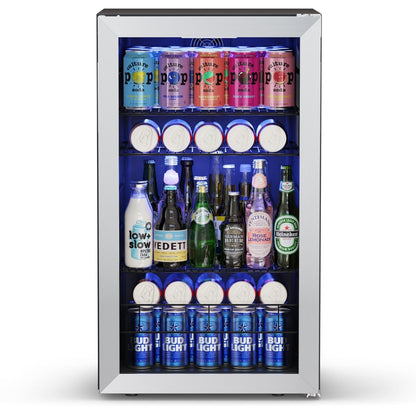 Yeego Réfrigérateur-glacière à boissons indépendant à 1 zone, 19 pouces, 140 canettes - 19 pouces