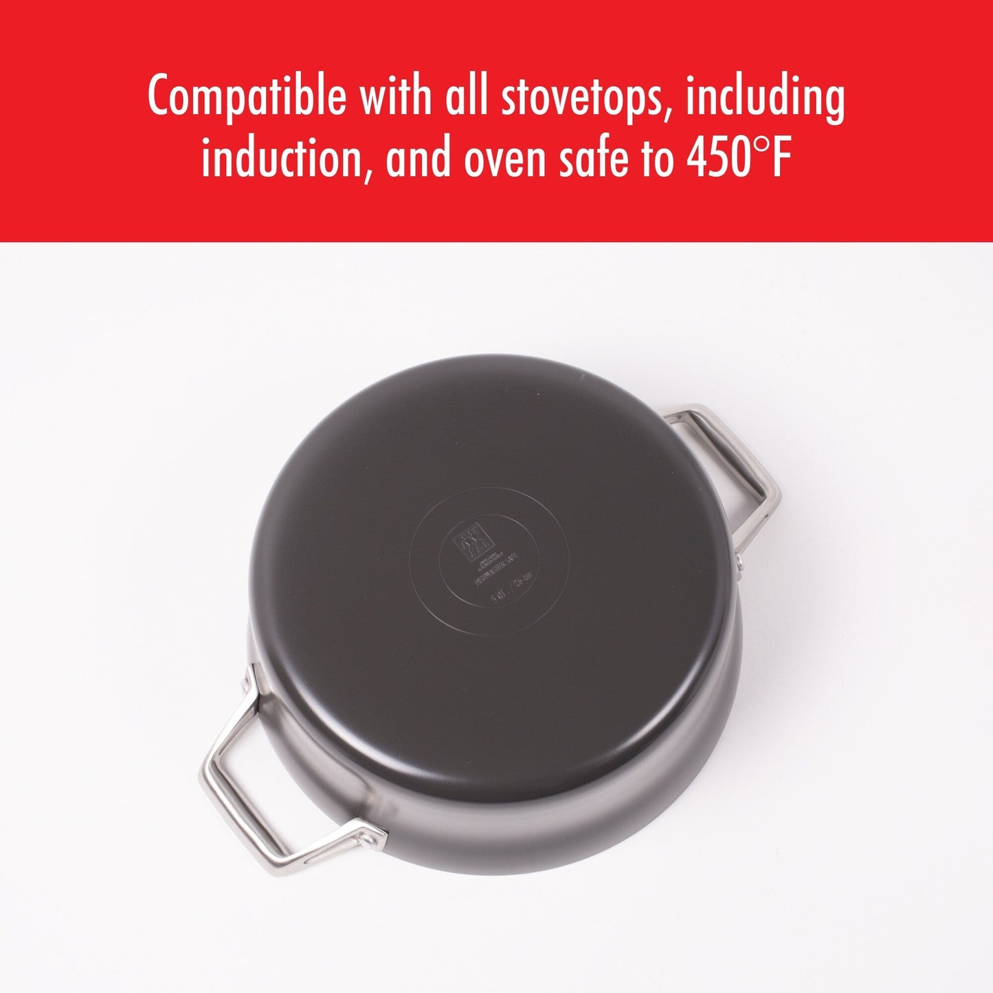 Casserole à fond antiadhésif ZWILLING Motion en aluminium anodisé dur