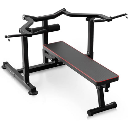 Ensemble de banc de musculation et de machine de presse pectorale Zenova avec bras indépendants convergents et support pour haltères