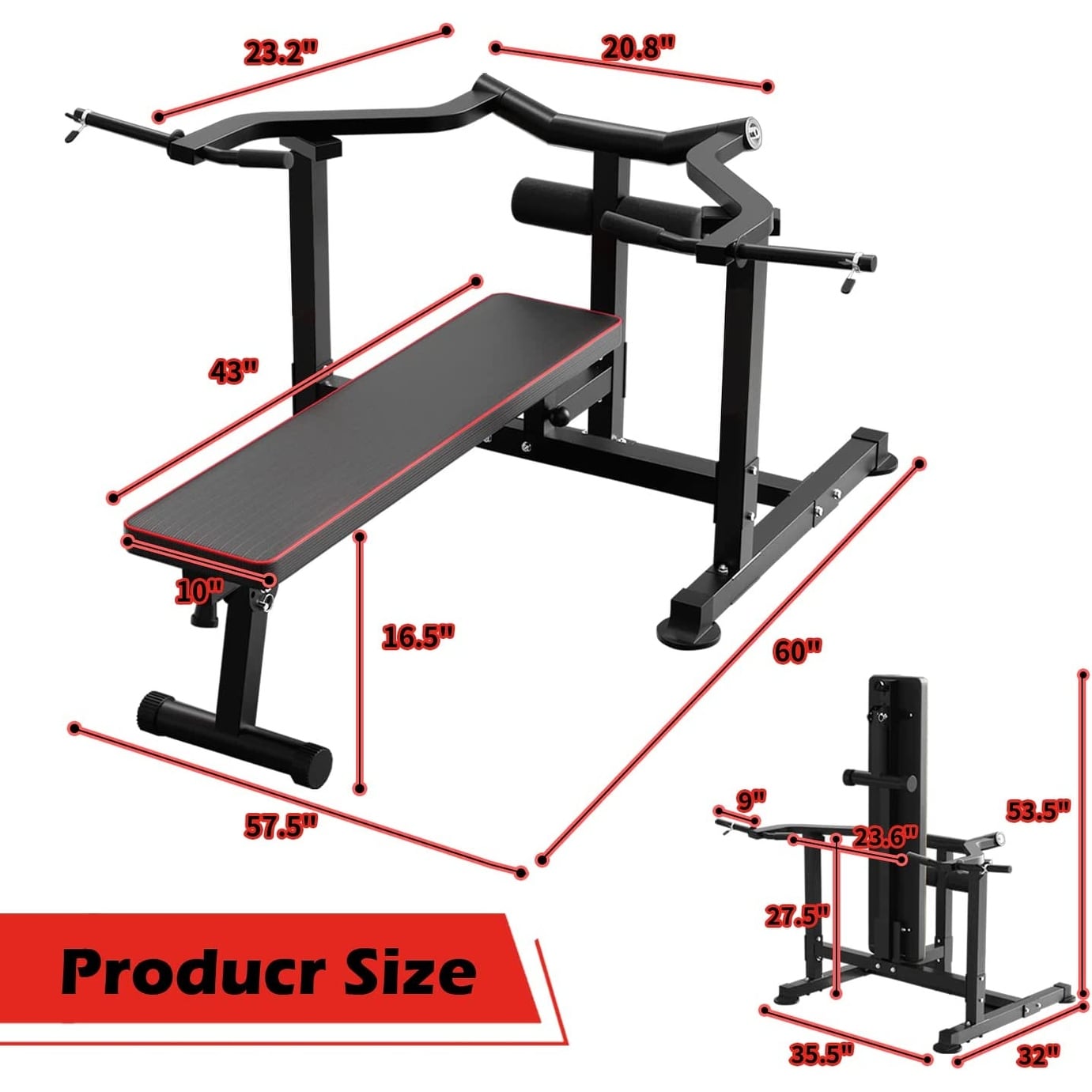 Ensemble de banc de musculation et de machine de presse pectorale Zenova avec bras indépendants convergents et support pour haltères